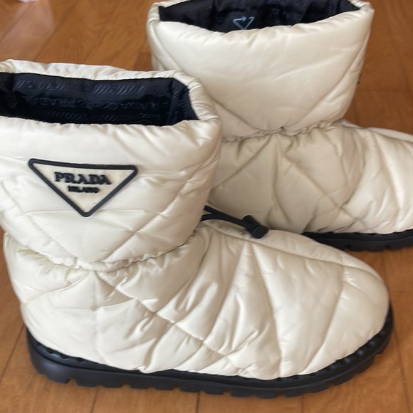 Prada Shoes - PRADA Logo Quilted Boots. Never worn. 8.5